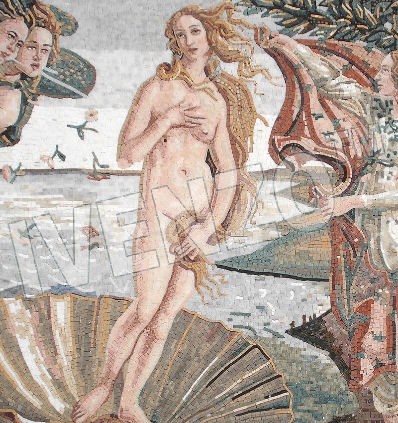 Mosaik FK101 Details Botticelli: Geburt der Venus 1