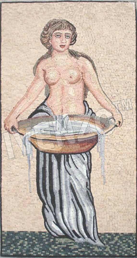 Mosaik FK047 Frau mit Waschschssel
