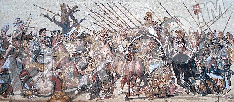 Mosaik FK081 Alexanderschlacht von Issos