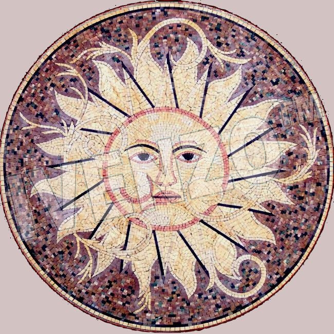 Mosaik MK001 Sonne in warmen Farben