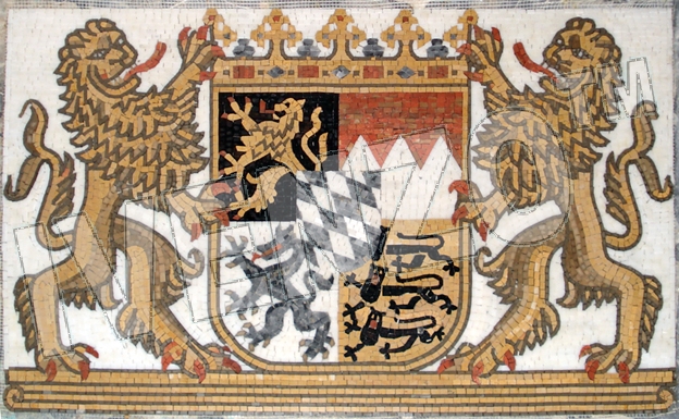 Mosaik ST003 Grosses Staatswappen Bayern