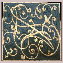 Mosaik Blüten-Motiv
