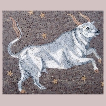 Mosaik Tierkreiszeichen Sternzeichen Stier