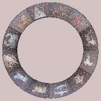 Mosaik 12 Tierkreiszeichen im Ring