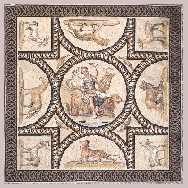 Mosaik Orpheus aus Cheyres, Schweiz
