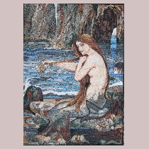 Mosaik Waterhouse: Meerjungfrau