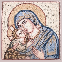 Mosaik Jesus und Maria