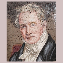 Mosaik Portrait Alexander von Humboldt