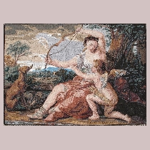 Mosaik Batoni: Diana und Amor