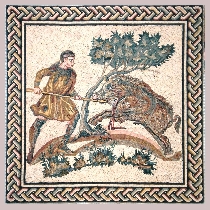 Mosaik Wildschweinjagd
