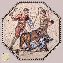 Mosaik Kampf mit dem Bären