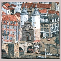 Mosaik Panoramaausschnitt Heidelberg
