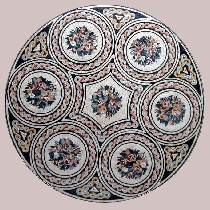 Mosaik Blüten-Rosone