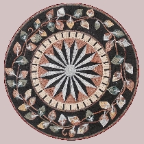 Mosaik Medallion mit Blüten