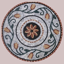 Mosaik Blüten-Medallion