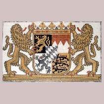 Mosaik Grosses Staatswappen Bayern