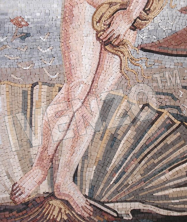 Mosaik FK029 Details Botticelli: Geburt der Venus 2