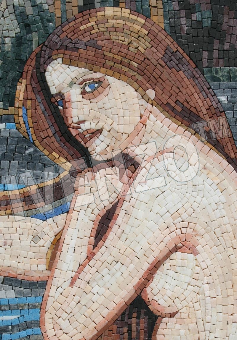 Mosaik FK055 Details Waterhouse: Meerjungfrau 1