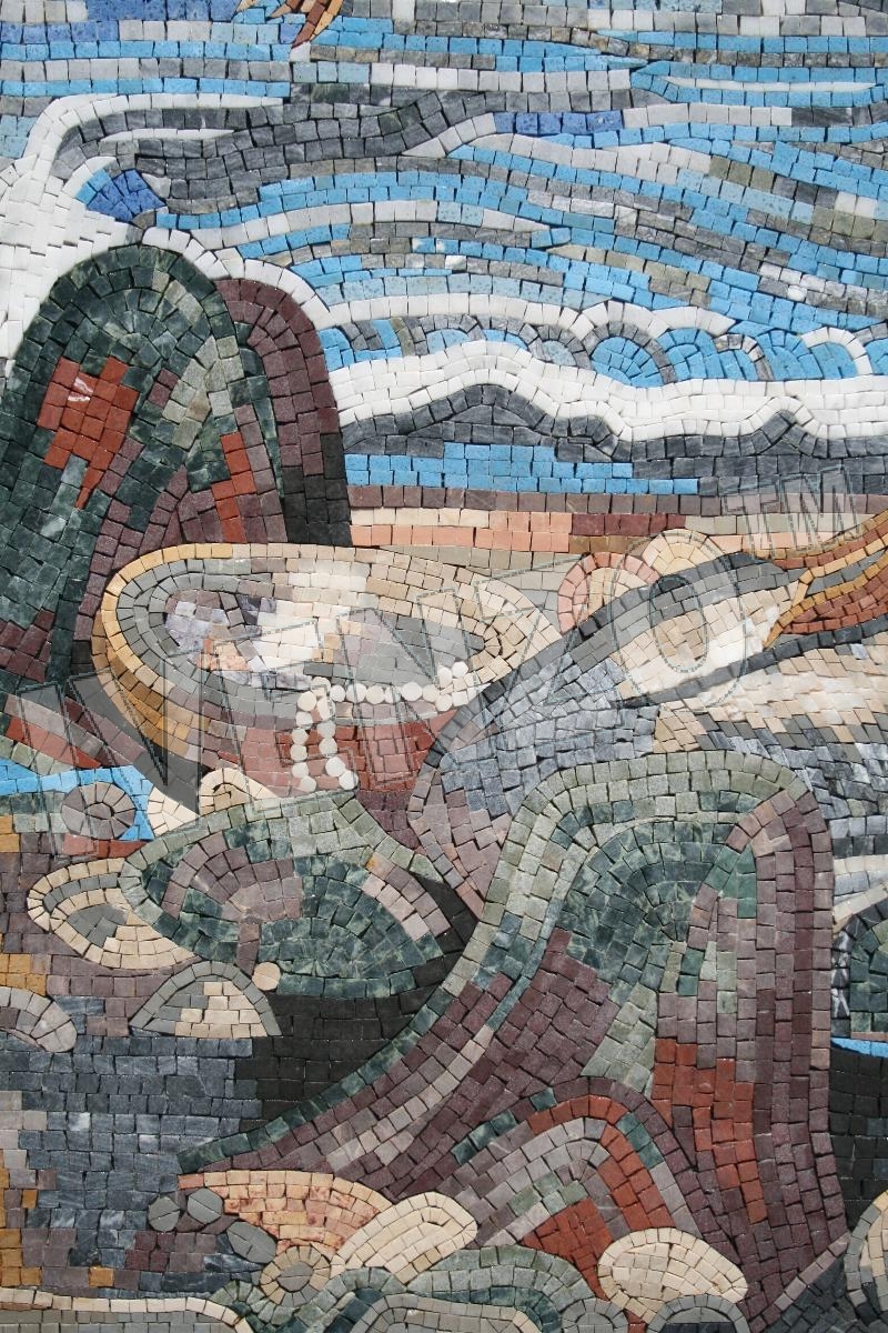 Mosaik FK055 Details Waterhouse: Meerjungfrau 2