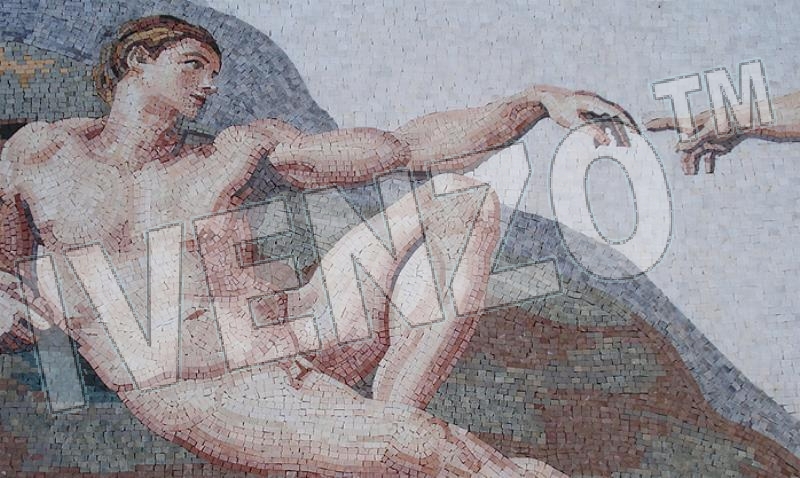 Mosaik FK082 Details Michelangelo Erschaffung Adams 2
