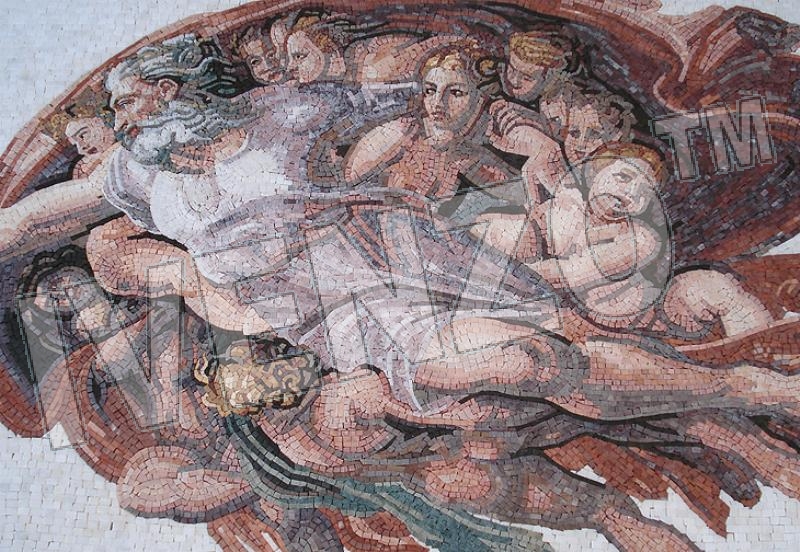 Mosaik FK082 Details Michelangelo Erschaffung Adams 4