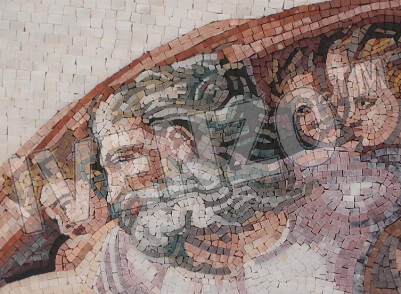 Mosaik FK082 Details Michelangelo Erschaffung Adams 5