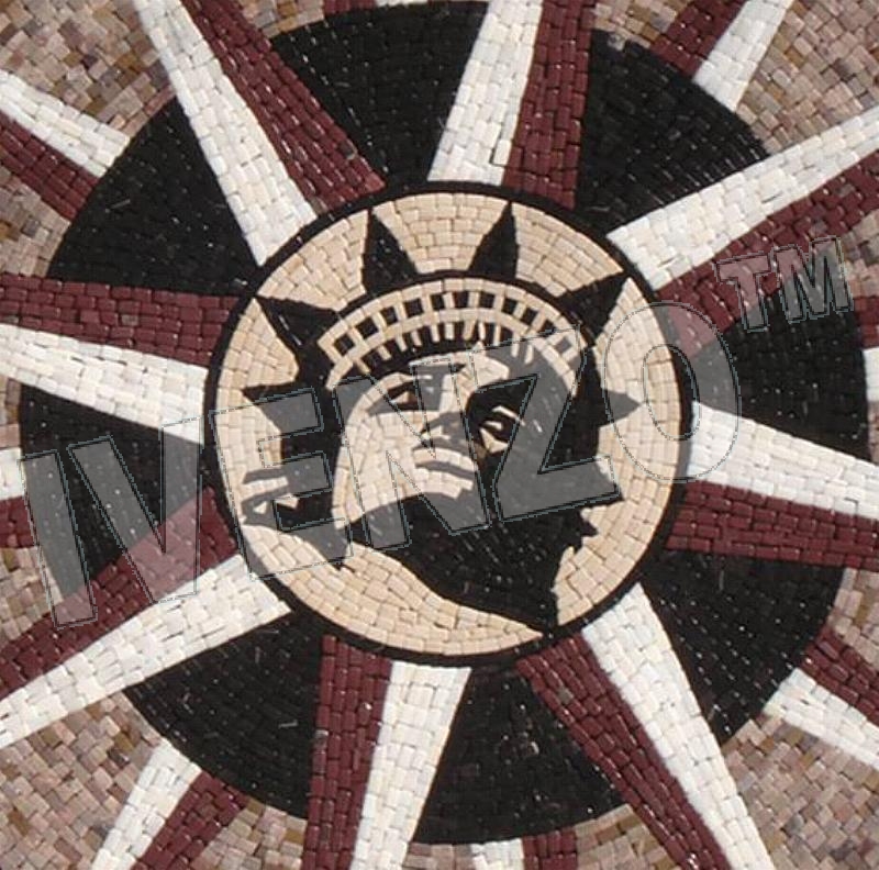 Mosaik MK005 Details Freiheitsstatue New York 1