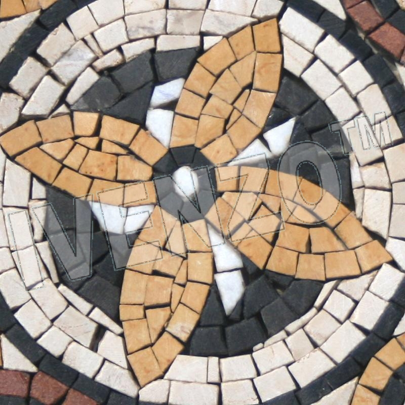 Mosaik MK071 Details Römische Rosone 1