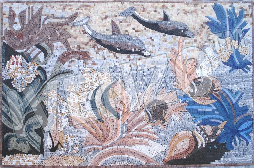 Mosaik AK014 Fischszene