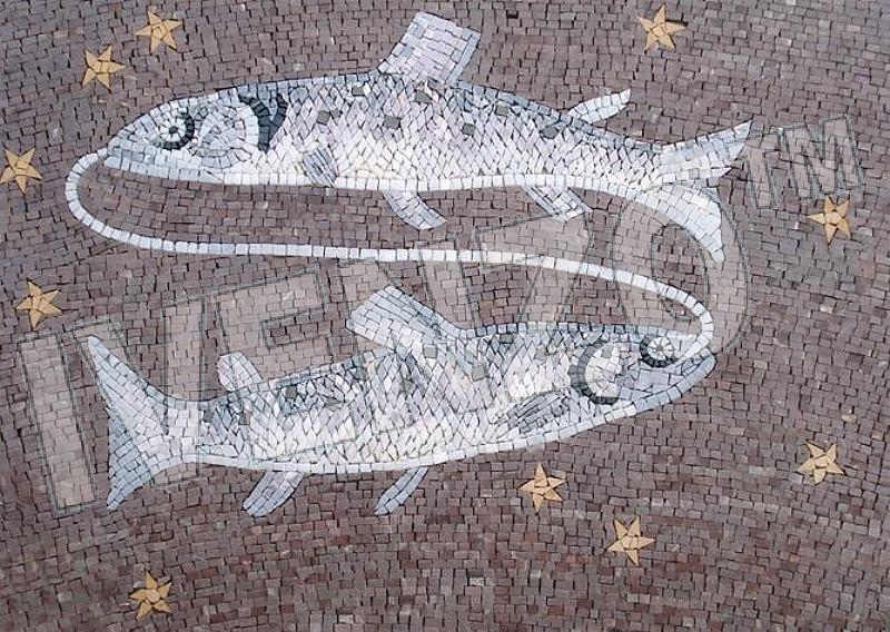 Mosaik FK018 Tierkreiszeichen Sternzeichen Fische