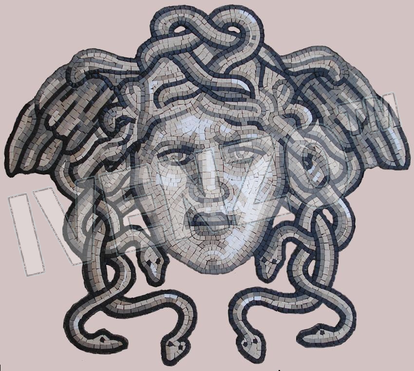 Mosaik FK024 Medusa Apollo-Brunnen Madrid