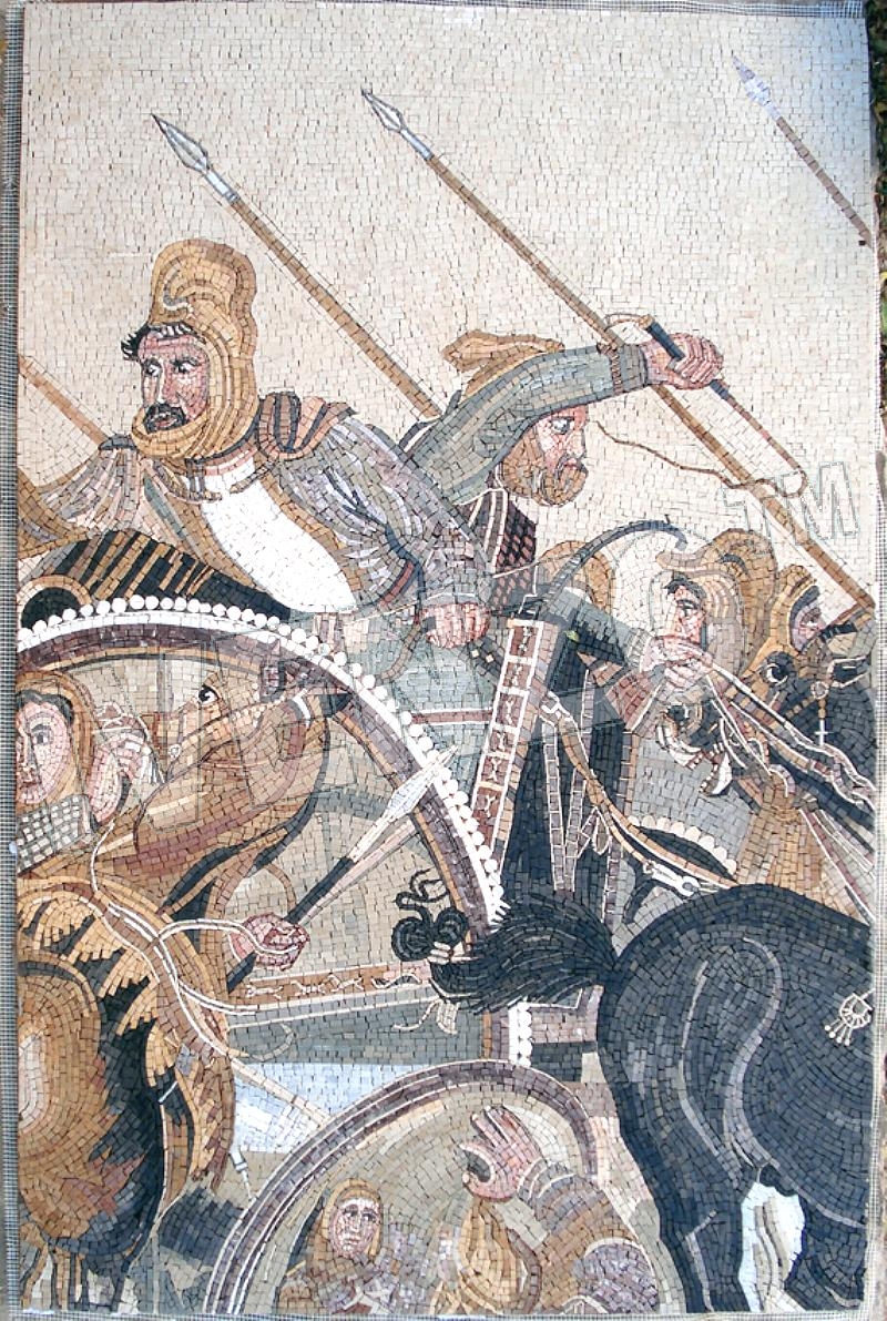 Mosaik FK028 Schlacht bei Issos (Alexanderschlacht)