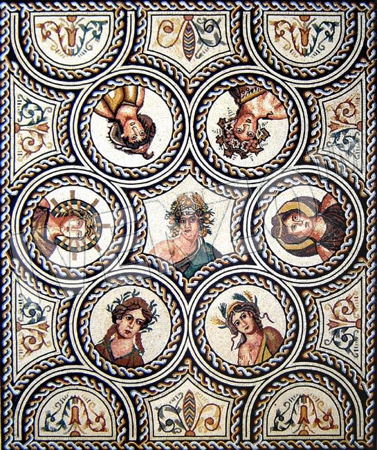 Mosaik FK049 Römerköpfe