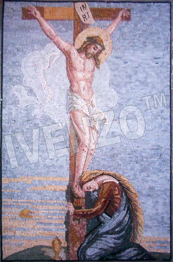 Mosaik FK095 Jesus am Kreuz