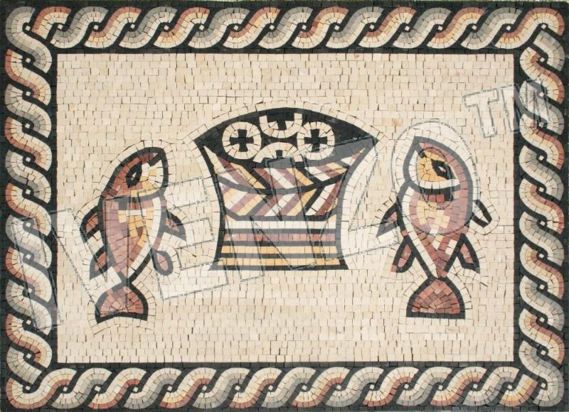 Mosaik FK123 Fisch und Brot
