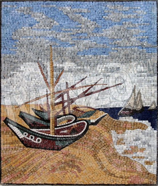 Mosaik GE250 Vincent van Gogh: Boote am Ufer