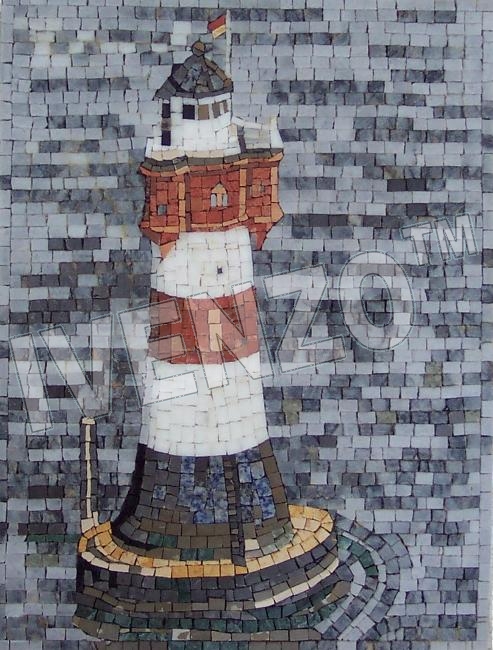 Mosaik LK003 Leuchtturm Roter Sand