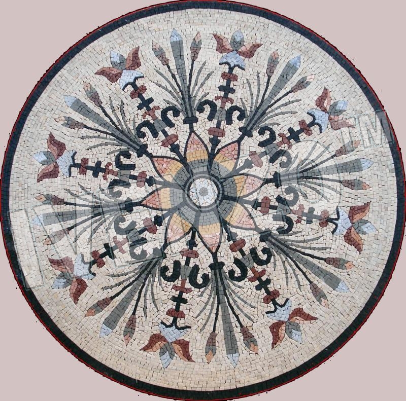 Mosaik MK012 Blüten Medallion