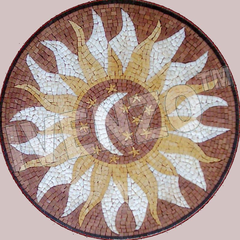 Mosaik MK060 Medallion Sonne-Mond-Sterne