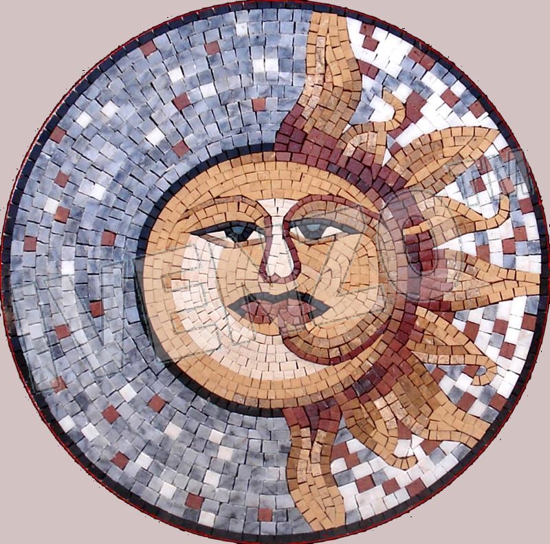 Mosaik MK075 Sonne Mond hell-dunkel