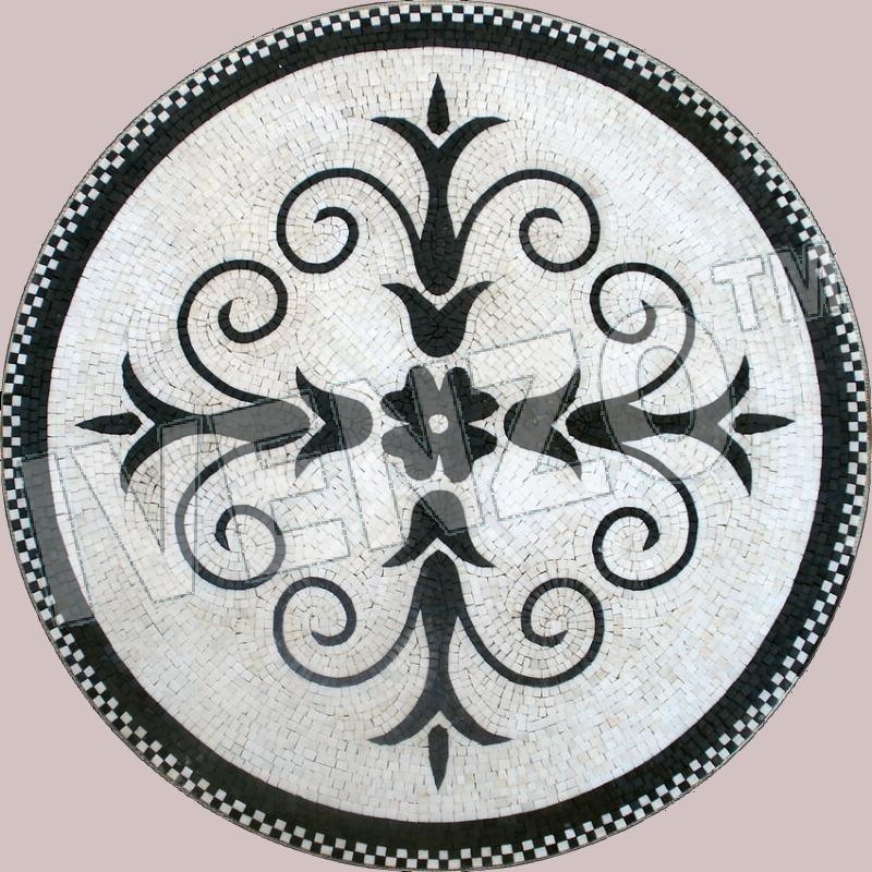 Mosaik MK080 Medallion aus Pompeji