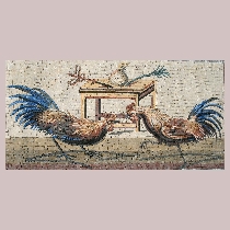 Mosaik Hahnenkampf aus Pompeji