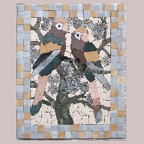 Mosaik Papageien