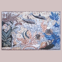 Mosaik Fischszene