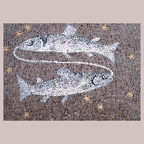 Mosaik Tierkreiszeichen Sternzeichen Fische