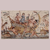 Mosaik Dionysos verwandelt Piraten