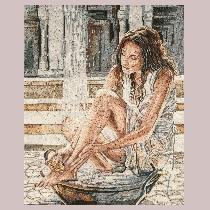Mosaik Andy Lloyd: Badende Frau