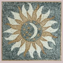 Mosaik Sonne-Mond-Sterne