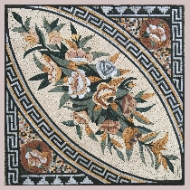 Mosaik Blumenteppich diagonal