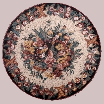 Mosaik Blumenstrauß mit Blütenrand